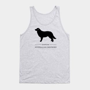 Australian Shepherd Black Silhouette Tank Top